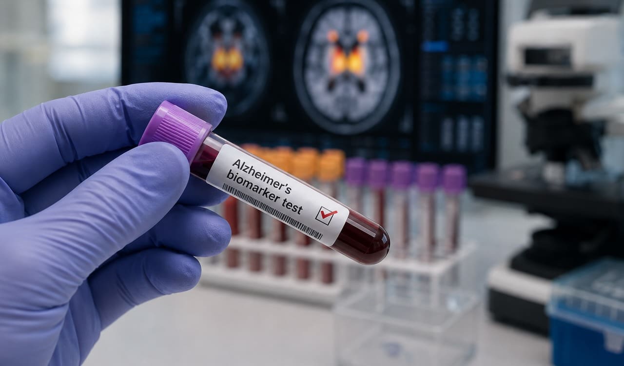 Blood sample for Alzheimer’s biomarker discovery in a neuroscience research laboratory.